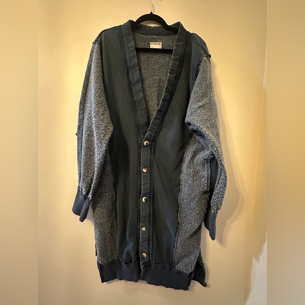 Free People We The Free Dreamy Blue Cardi - Picture 5 of 9